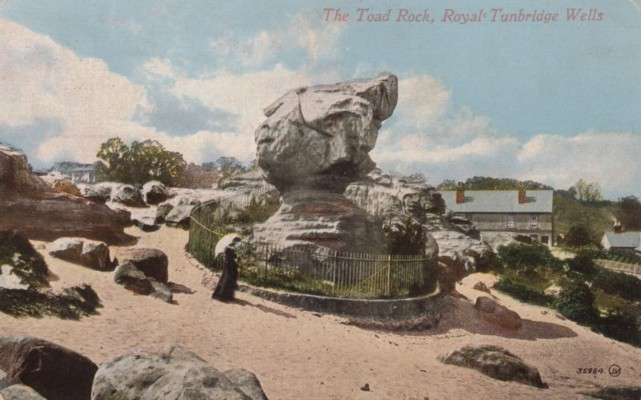 Old postcard of Toad Rock