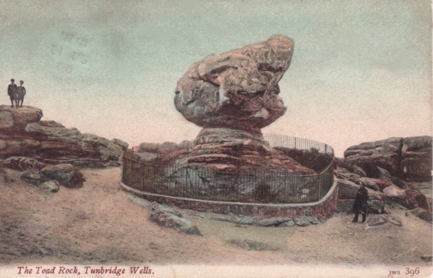 Old postcard of Toad Rock