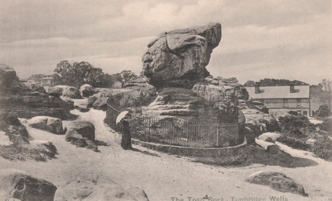 Old postcard of Toad Rock