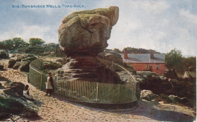 Old postcard of Toad Rock