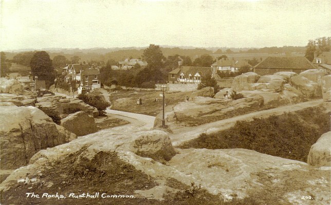 Old postcard of Toad Rock