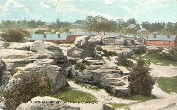Old postcard of Toad Rock